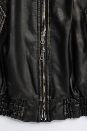 Flight Leather Bomber Jacket - 2025 AUTUMN