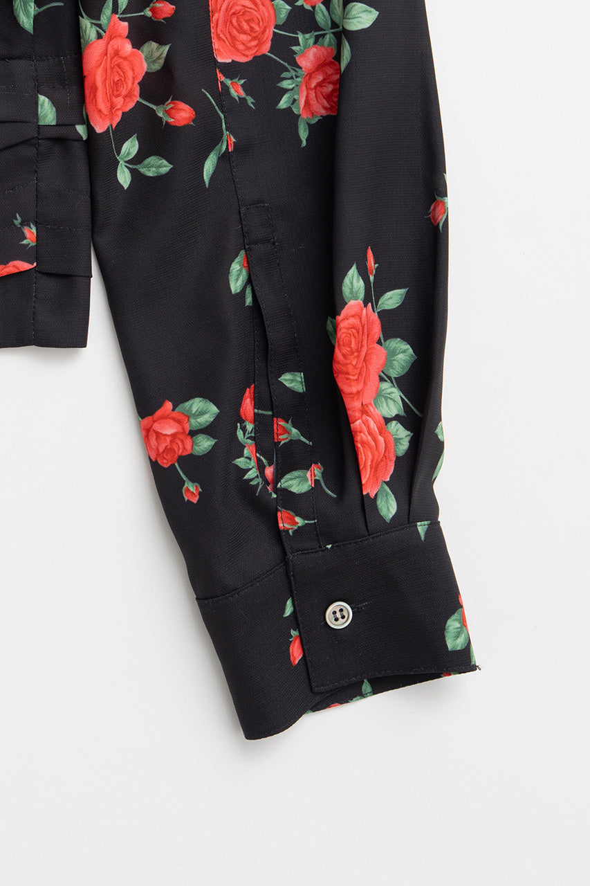 Hold Waist Rose Shirt - 2026AUTUMN