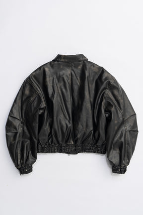 Flight Leather Bomber Jacket - 2025 AUTUMN