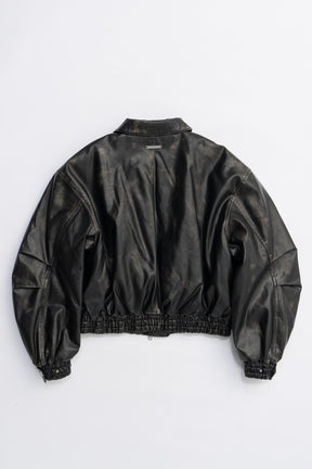 Flight Leather Bomber Jacket - 2025 AUTUMN