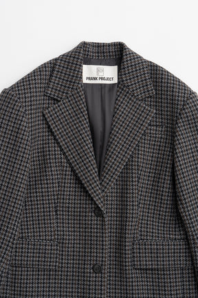 Gun Club Check Wide Shoulder Coat - 2026AUTUMN