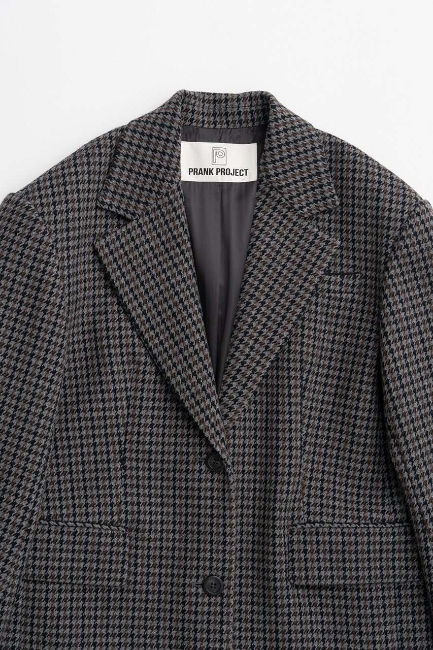 Gun Club Check Wide Shoulder Coat - 2026AUTUMN
