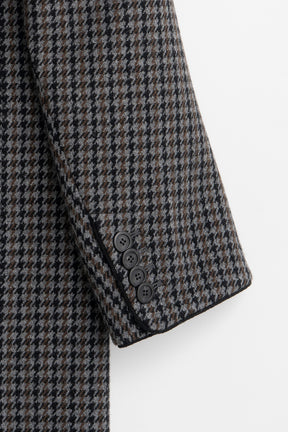 Gun Club Check Wide Shoulder Coat - 2026AUTUMN