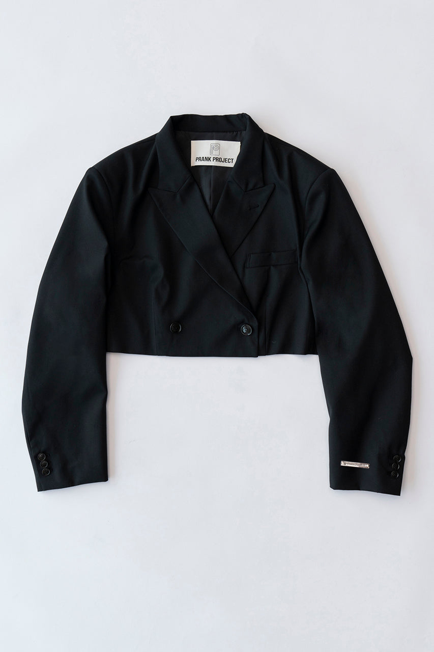【SALE】Tech Wool Cropped Short Jacket