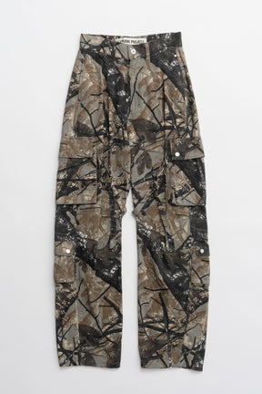 【25 SPRING PRE ORDER】Camo Barrel Leg Cargo Pants