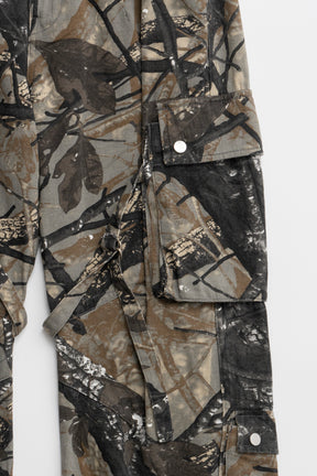 【25 SPRING PRE ORDER】Camo Barrel Leg Cargo Pants