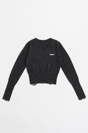 Cashmere Blend Damaged Knit