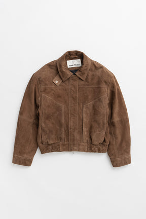 Tuck Pocket High-Neck Suede Blouson - 2026AUTUMN