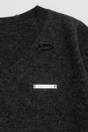 Cashmere Blend Damaged Knit