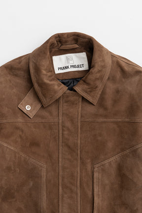 Tuck Pocket High-Neck Suede Blouson - 2026AUTUMN