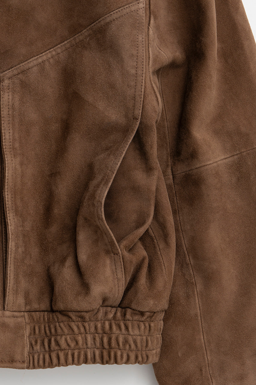 Tuck Pocket High-Neck Suede Blouson - 2026AUTUMN