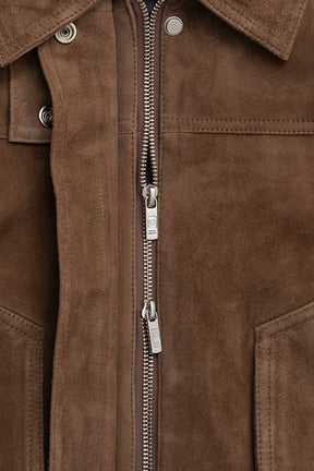 Tuck Pocket High-Neck Suede Blouson - 2026AUTUMN
