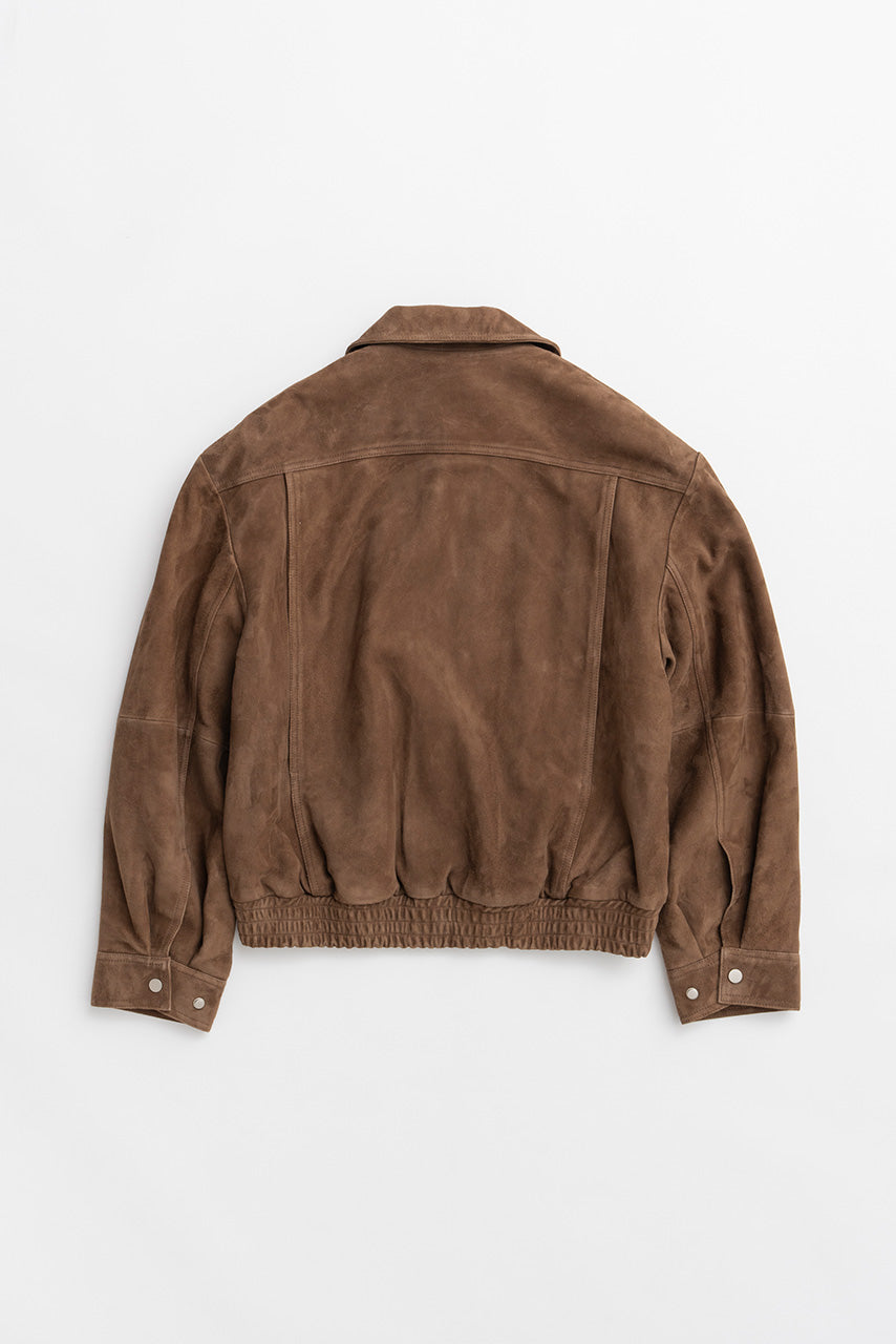 Tuck Pocket High-Neck Suede Blouson - 2026AUTUMN