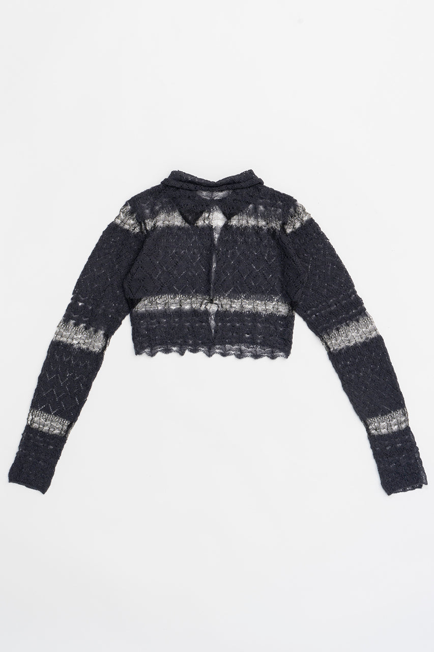 [24Autumn PRE ORDER] Mohair Lace Cropped Cardigan