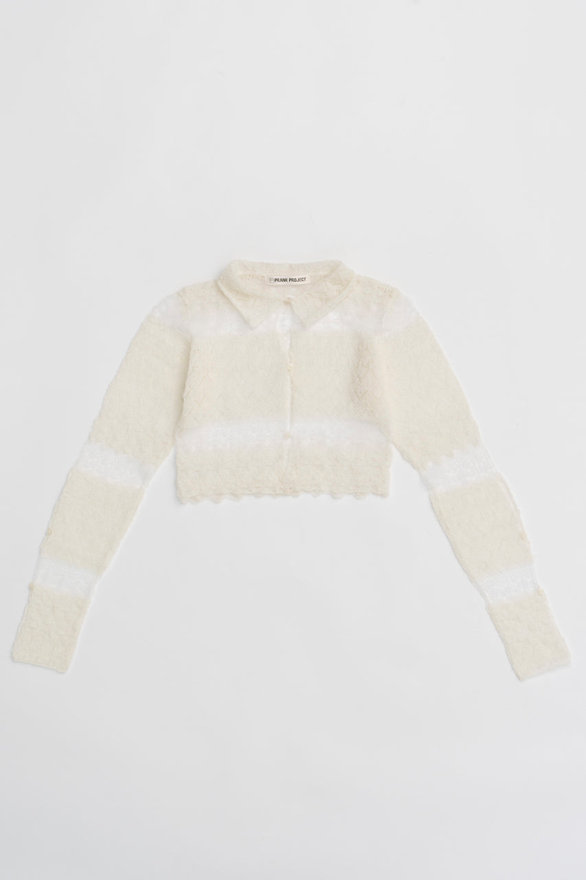 [24AUTUMN PRE ORDER] MOHAIR 레이스 자른 가디건