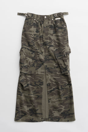 【25 SPRING PRE ORDER】Washed Cargo Pocket Maxi Skirt