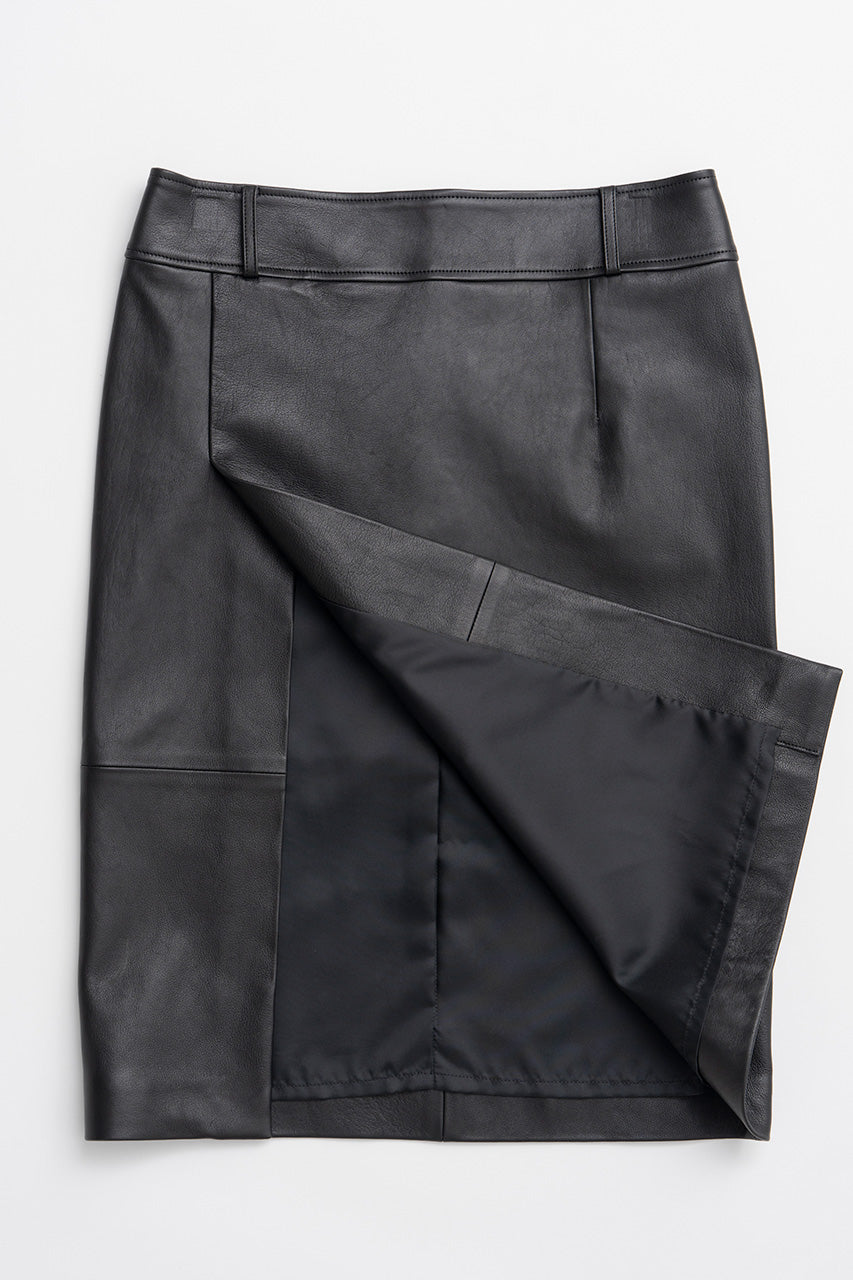 【AYUMI HAMAMOTO COLLABORATION】Sheepskin Leather Slit Skirt - PRE ORDER