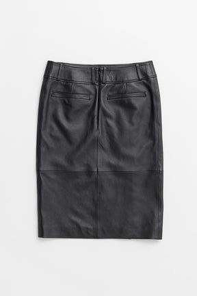 【AYUMI HAMAMOTO COLLABORATION】Sheepskin Leather Slit Skirt - PRE ORDER