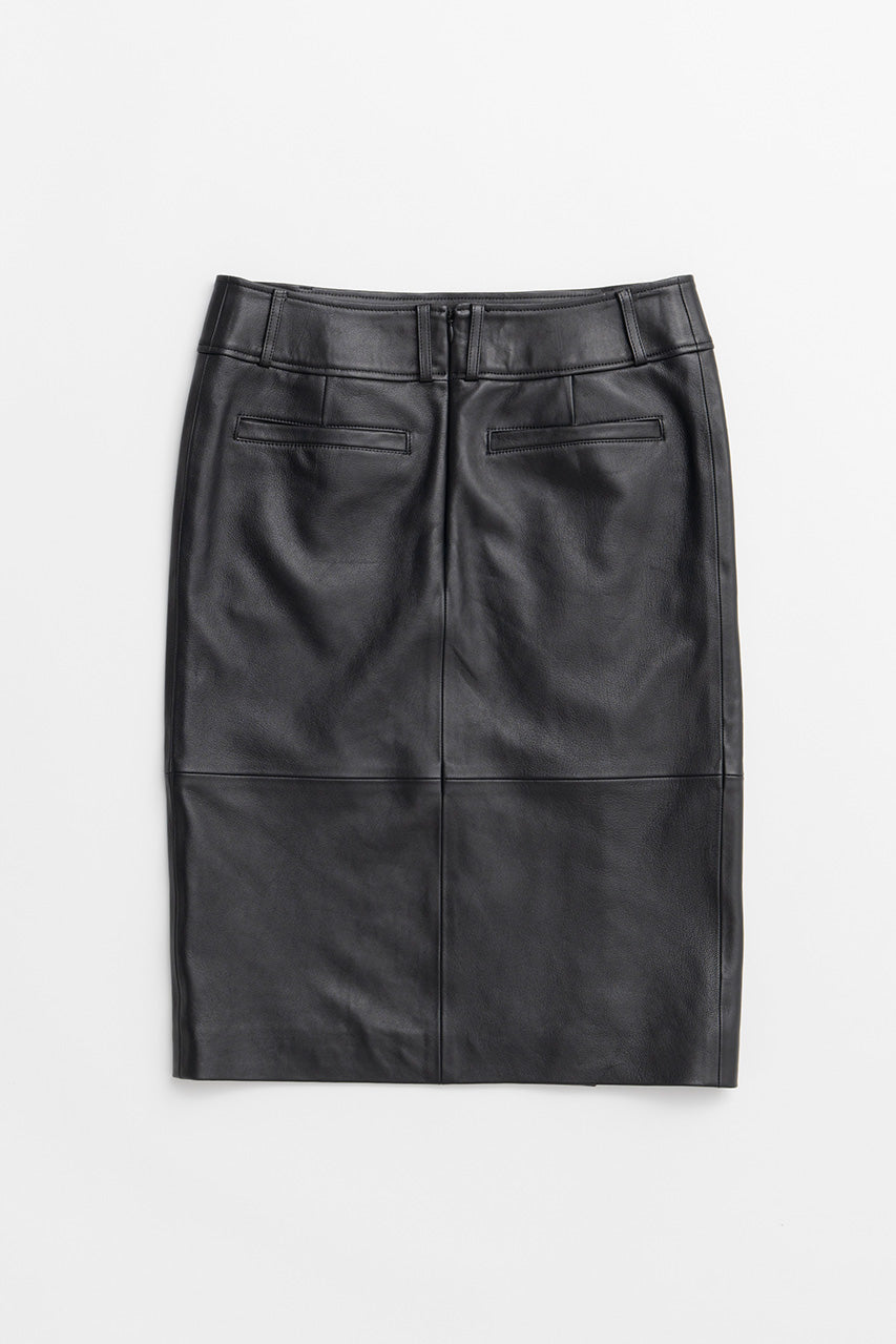 【AYUMI HAMAMOTO COLLABORATION】Sheepskin Leather Slit Skirt - PRE ORDER