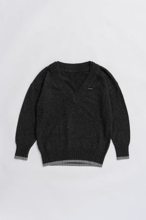 Angora Wool V-Neck Knit - 2025 WINTER