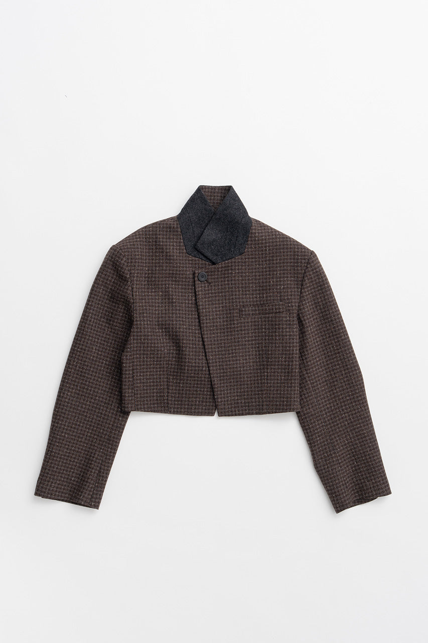 Stand Collar Tailored Short Jacket - 2026AUTUMN