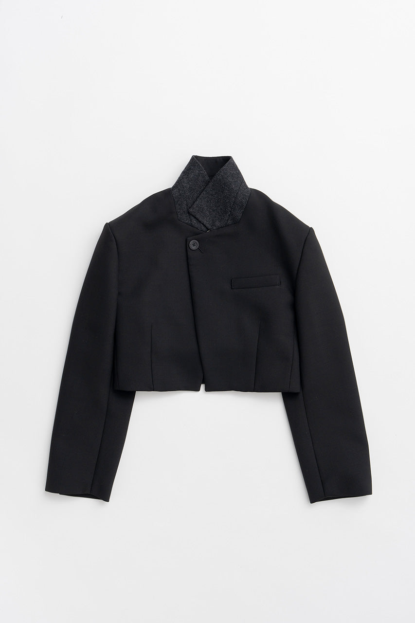 Stand Collar Tailored Short Jacket - 2026AUTUMN