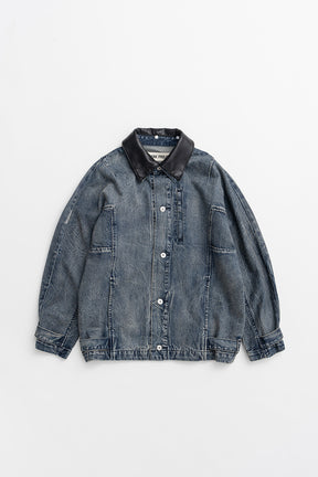 Crinkled Denim Blouson - 2026AUTUMN