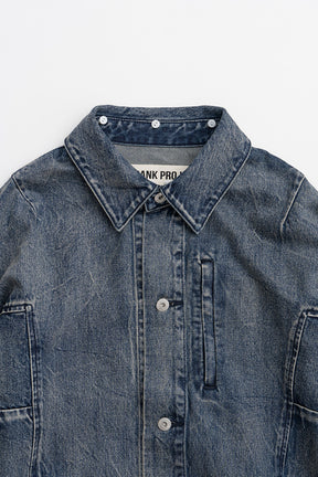 Crinkled Denim Blouson - 2026AUTUMN