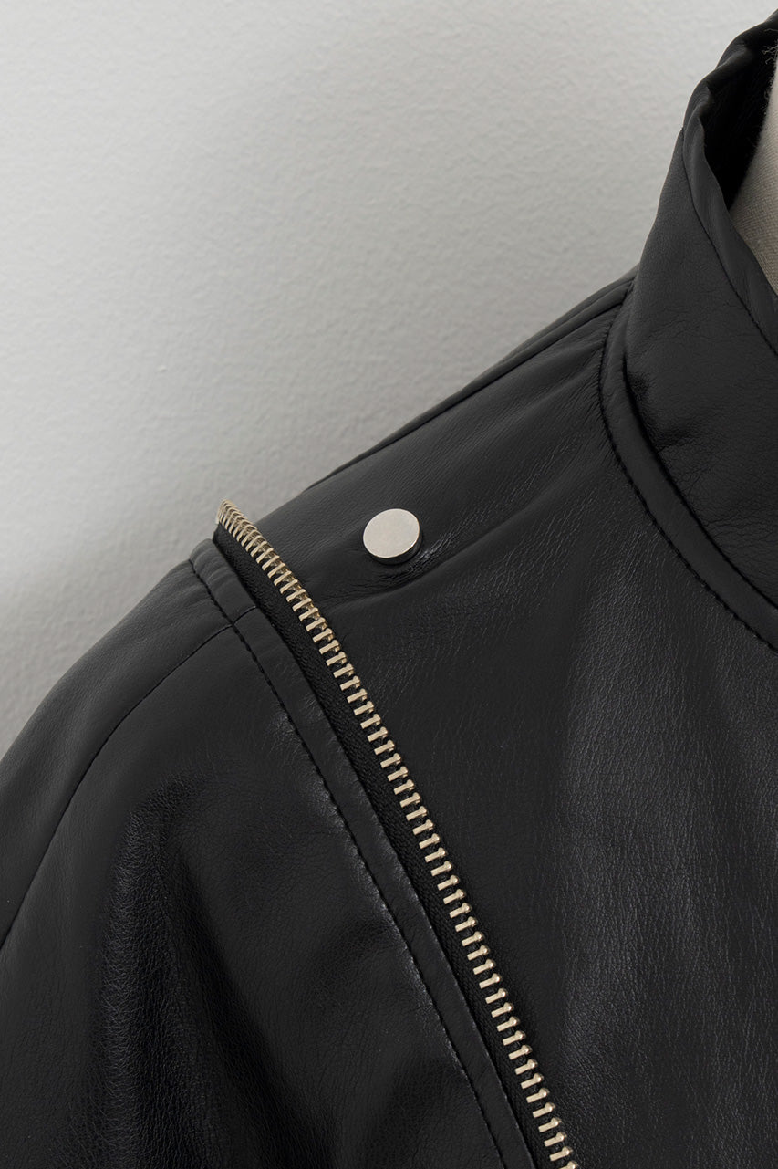 Asymmetric Drape Cape Blouson - 2026AUTUMN