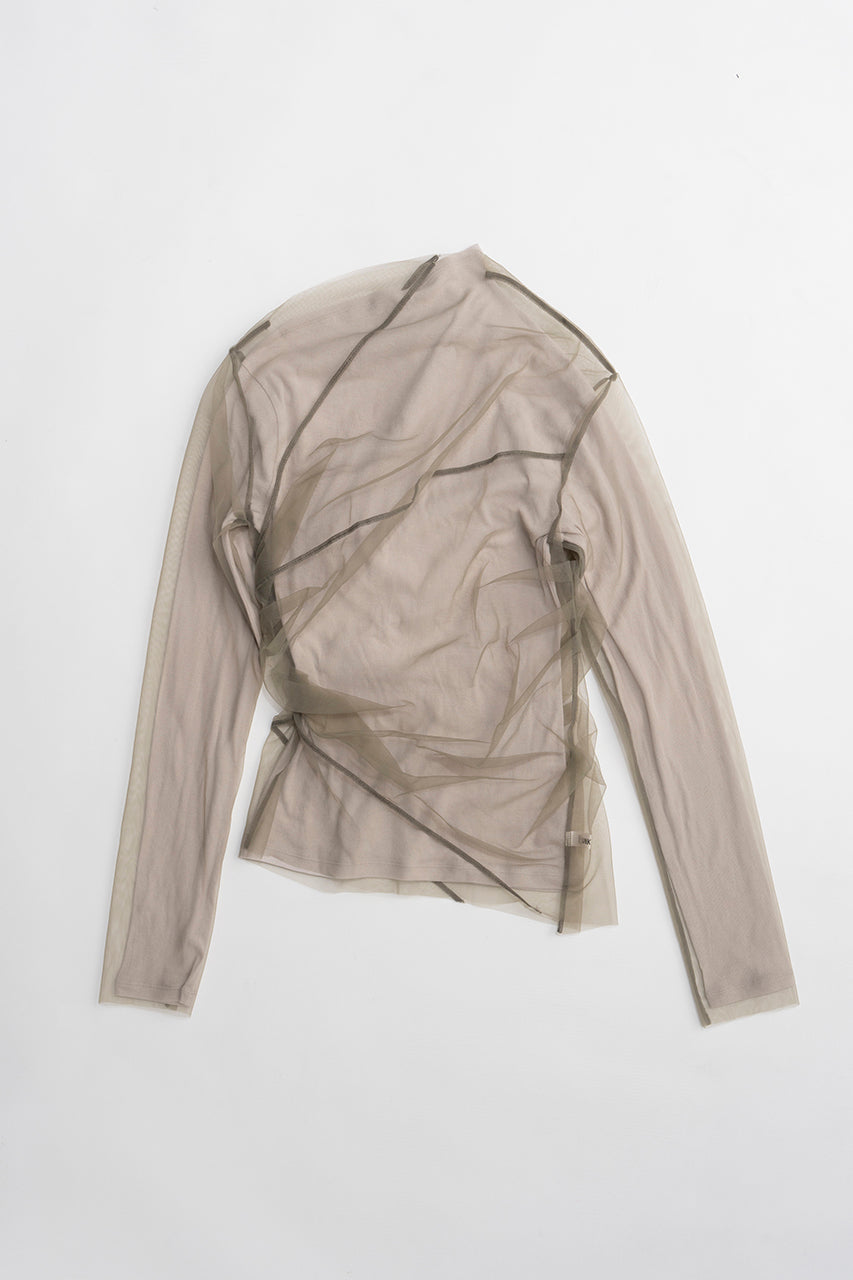 Tulle Layered Drape Top - 2026 SPRING