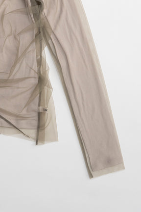 Tulle Layered Drape Top - 2026 SPRING