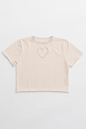 【25 SPRING PRE ORDER】Heart Studs TEE