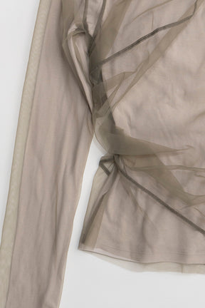 Tulle Layered Drape Top - 2026 SPRING