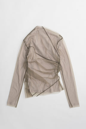 Tulle Layered Drape Top - 2026 SPRING