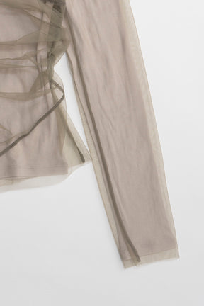 Tulle Layered Drape Top - 2026 SPRING