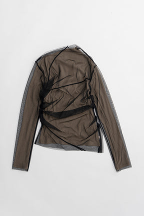 Tulle Layered Drape Top - 2026 SPRING