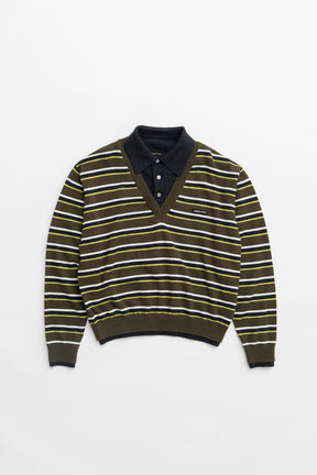 Layered Polo Knit Top - 2026WINTER