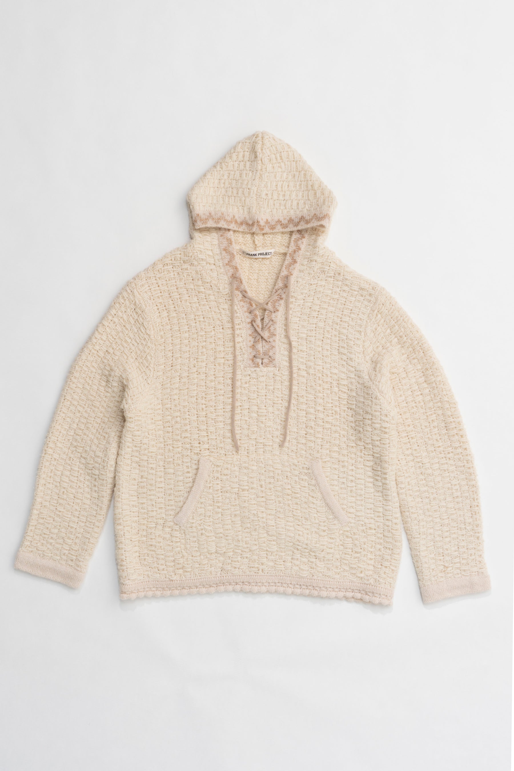 【24WINTER PRE ORDER】Lace Up Slub Hoodie Knit