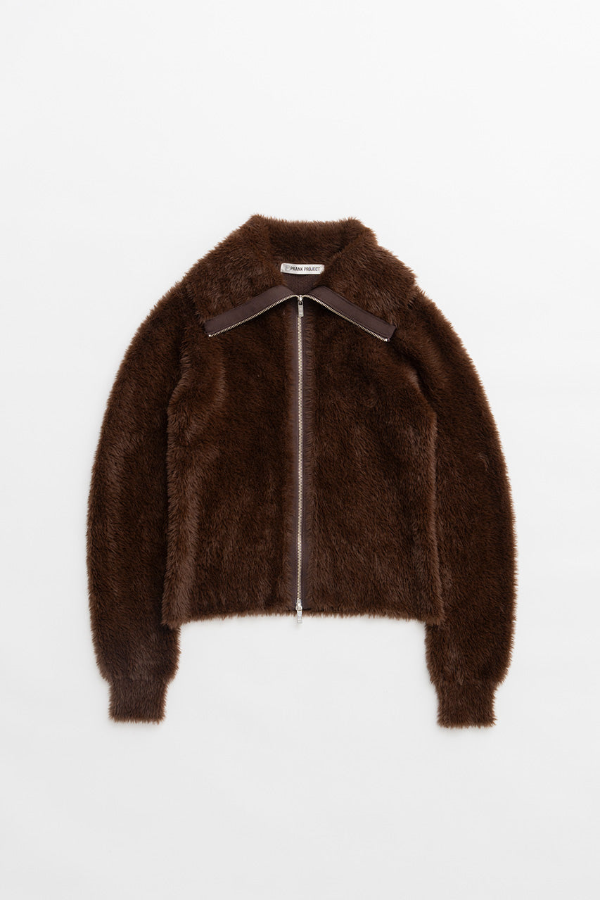 Fake Fur Zip-Up Top - 2026WINTER