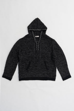 【24WINTER PRE ORDER】Lace Up Slub Hoodie Knit