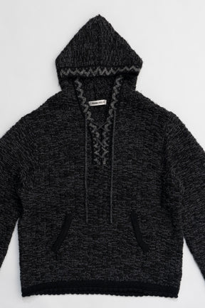 【24WINTER PRE ORDER】Lace Up Slub Hoodie Knit