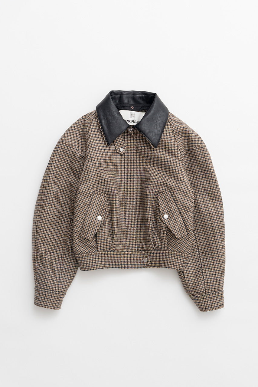 Leather Collar Short Coat - 2026WINTER