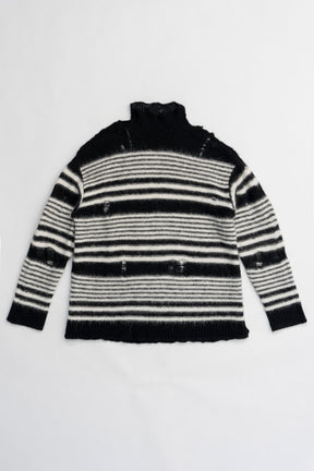 【24WINTER PRE ORDER】Mohair Sheer Border Knit