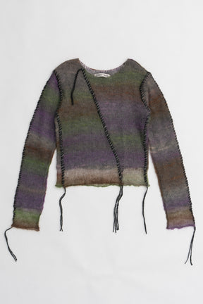 【24WINTER PRE ORDER】Mohair Blur Reversible Knit Top