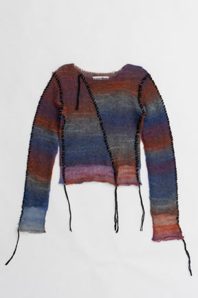 【24WINTER PRE ORDER】Mohair Blur Reversible Knit Top