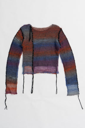 【24WINTER PRE ORDER】Mohair Blur Reversible Knit Top