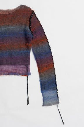 【24WINTER PRE ORDER】Mohair Blur Reversible Knit Top