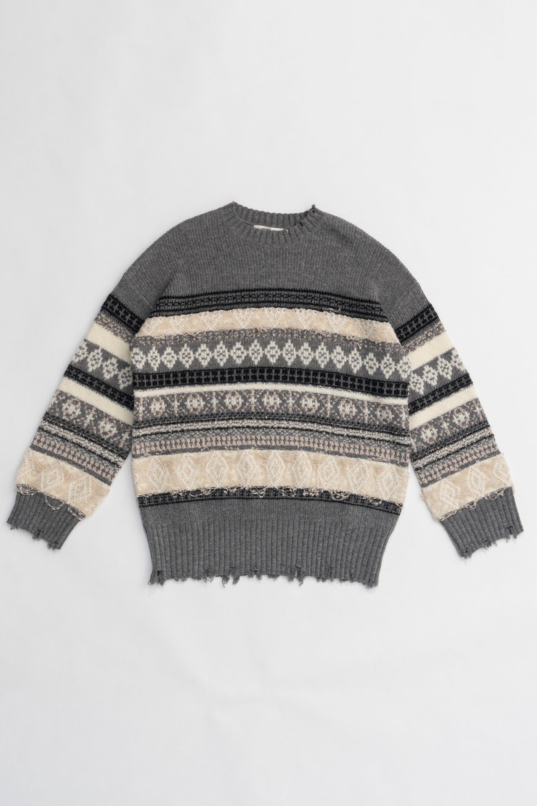 【24WINTER PRE ORDER】Slub Damaged Nordic Knit