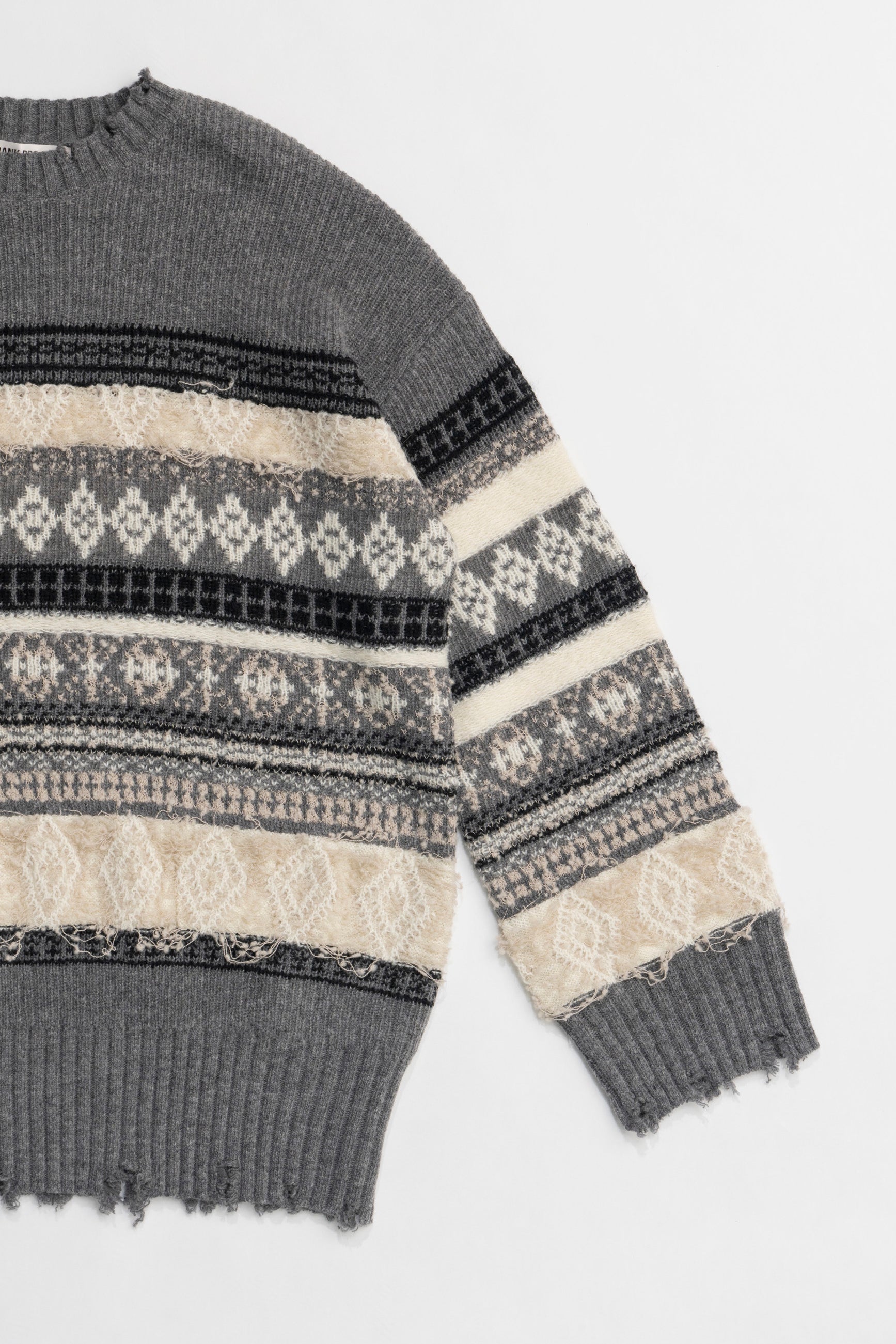 【24WINTER PRE ORDER】Slub Damaged Nordic Knit