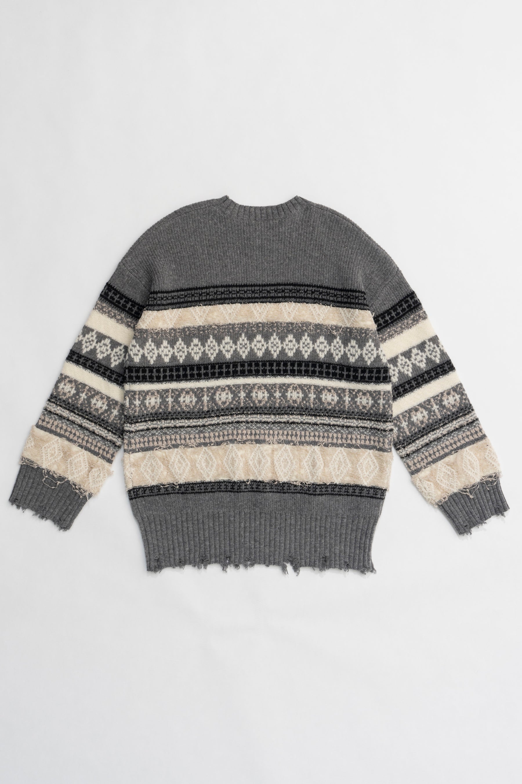 【24WINTER PRE ORDER】Slub Damaged Nordic Knit